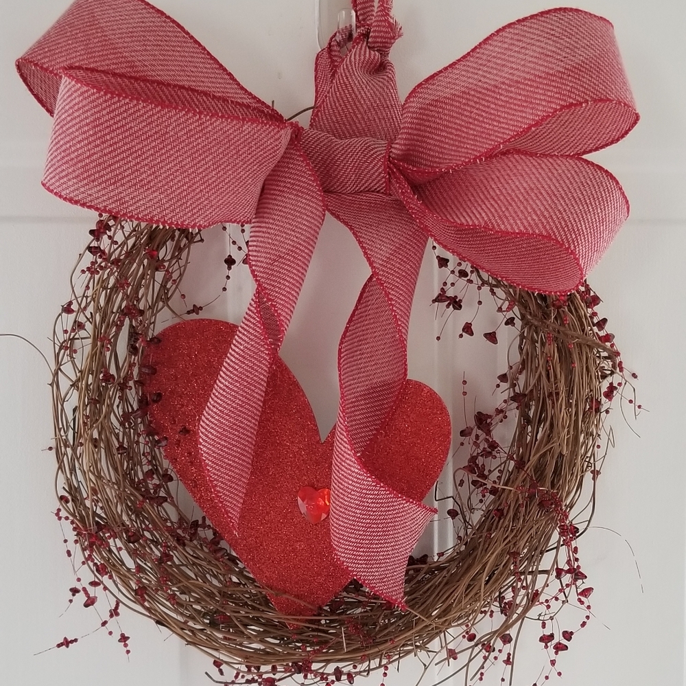 Red Heart Wreath